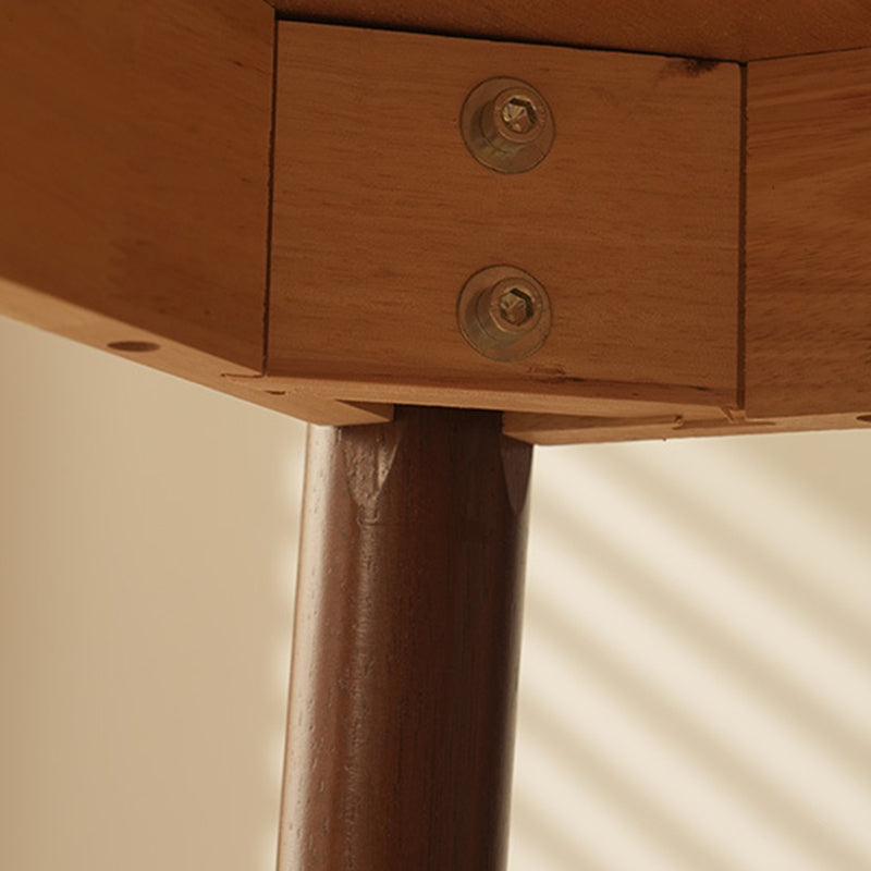 Traditional Chinese Square Rubberwood Dining Table For 5-6 Seats