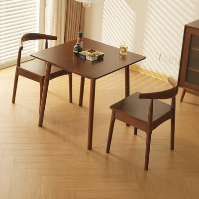 Traditional Chinese Square Rubberwood Dining Table For 5-6 Seats