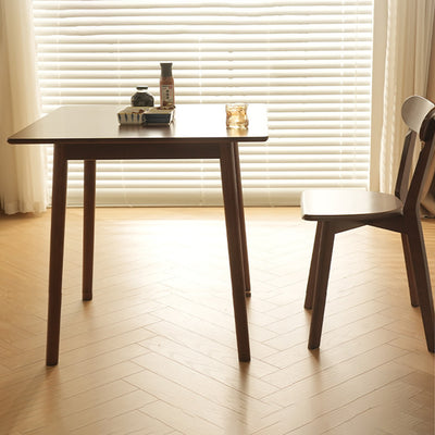 Traditional Chinese Square Rubberwood Dining Table For 5-6 Seats