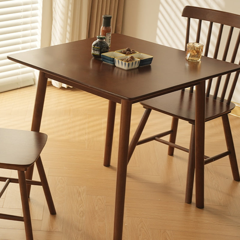 Traditional Chinese Square Rubberwood Dining Table For 5-6 Seats