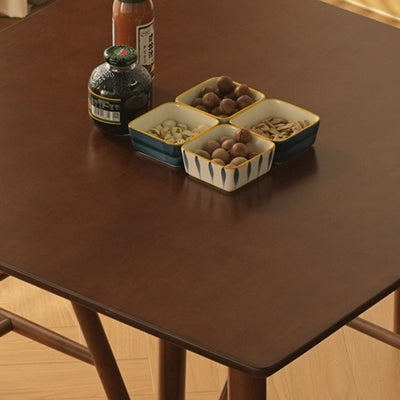 Traditional Chinese Square Rubberwood Dining Table For 5-6 Seats