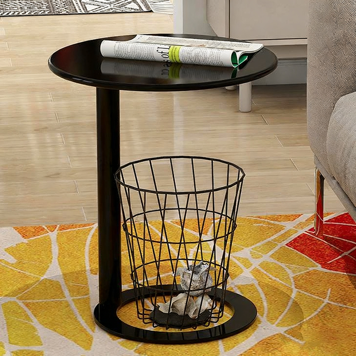 Table basse ronde moderne minimaliste en fer pour salon 