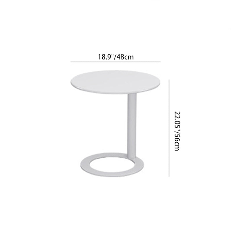 Table basse ronde moderne minimaliste en fer pour salon 