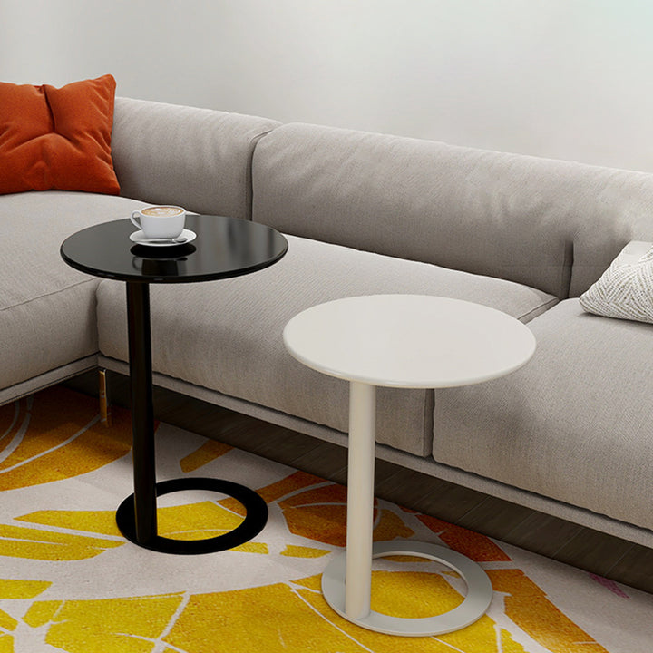 Table basse ronde moderne minimaliste en fer pour salon 