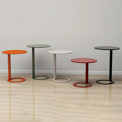 Modern Minimalist Round Iron Coffee Table For Living Room