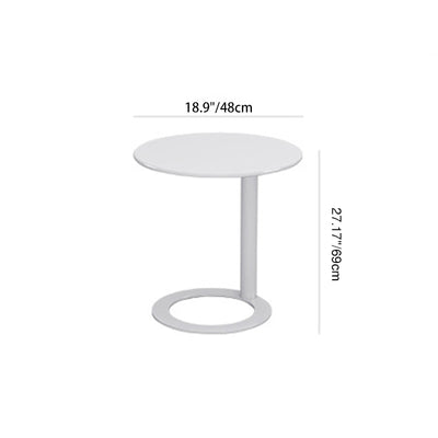 Modern Minimalist Round Iron Coffee Table For Living Room