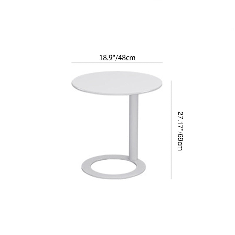 Modern Minimalist Round Iron Coffee Table For Living Room