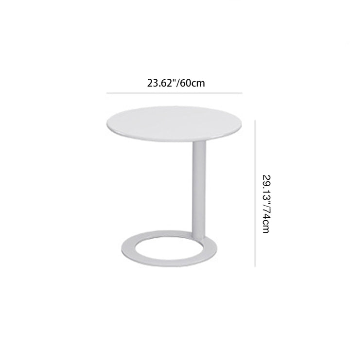 Table basse ronde moderne minimaliste en fer pour salon 