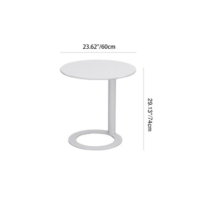 Modern Minimalist Round Iron Coffee Table For Living Room