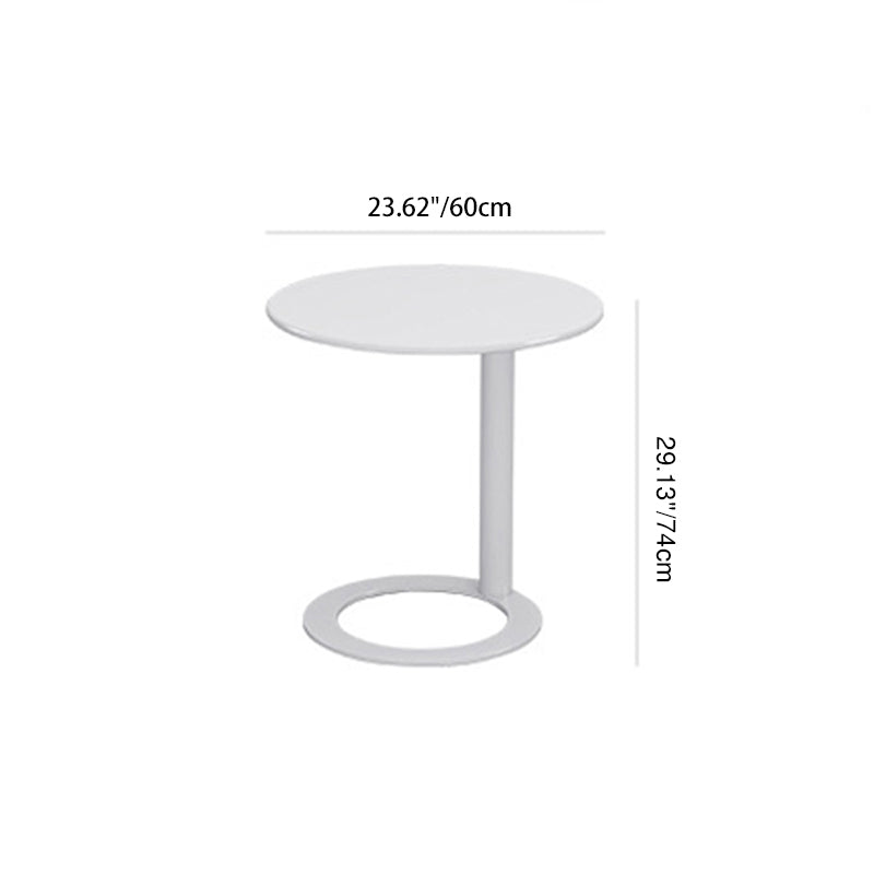 Modern Minimalist Round Iron Coffee Table For Living Room