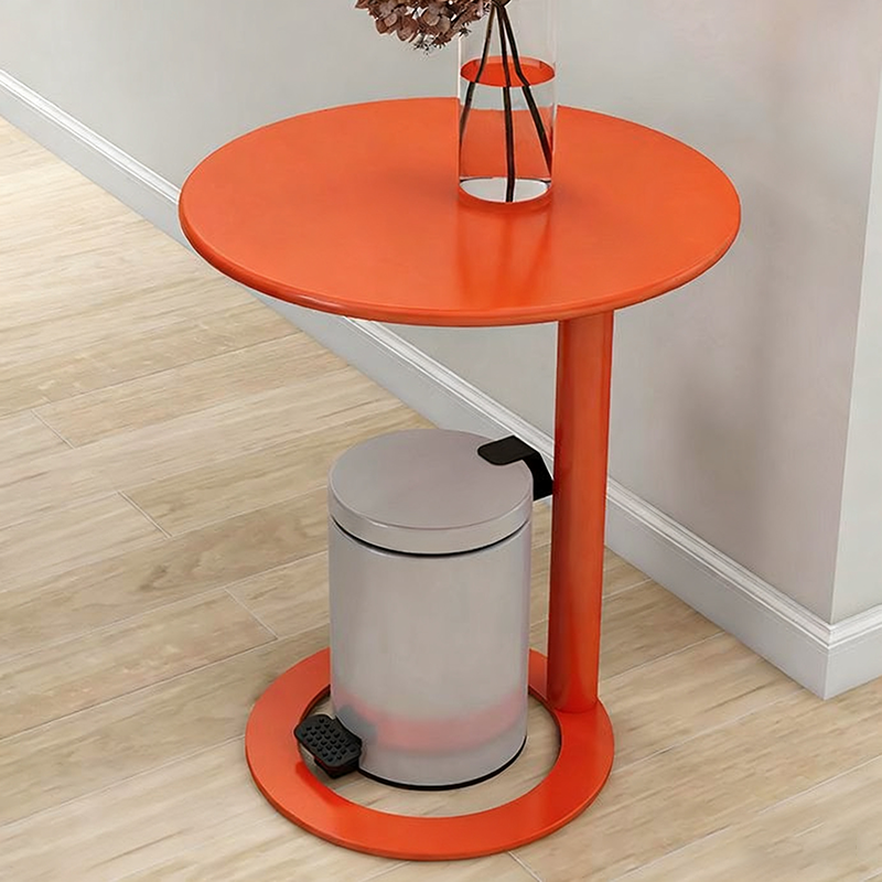 Modern Minimalist Round Iron Coffee Table For Living Room