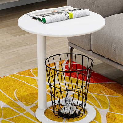 Modern Minimalist Round Iron Coffee Table For Living Room