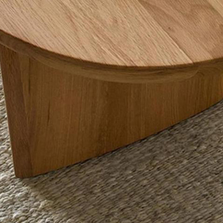 Traditioneller japanischer Ellipsen-Kaffeetisch aus Kiefernholz für das Wohnzimmer 