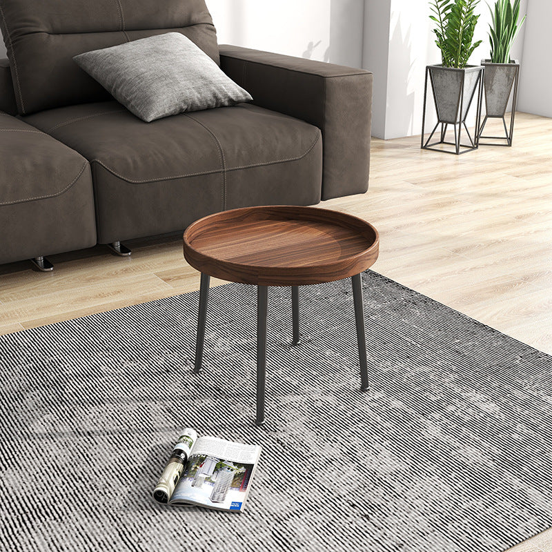 Contemporary Nordic Round MDF Iron Coffee Table For Living Room