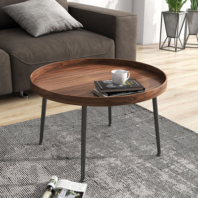 Contemporary Nordic Round MDF Iron Coffee Table For Living Room