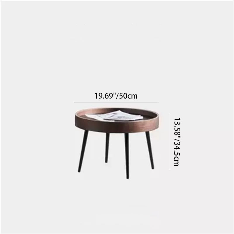 Contemporary Nordic Round MDF Iron Coffee Table For Living Room