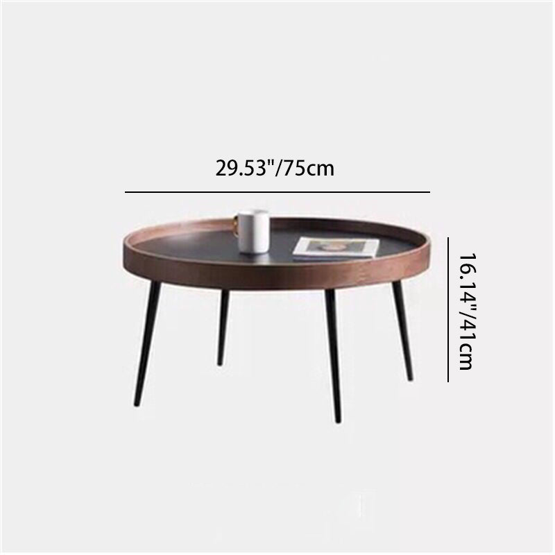 Contemporary Nordic Round MDF Iron Coffee Table For Living Room