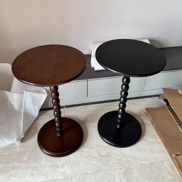 Table basse ronde contemporaine rétro en MDF et bois massif pour salon 