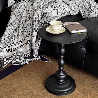 Contemporary Retro Round MDF Solid Wood Coffee Table For Living Room