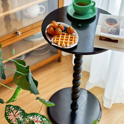 Contemporary Retro Round MDF Solid Wood Coffee Table For Living Room