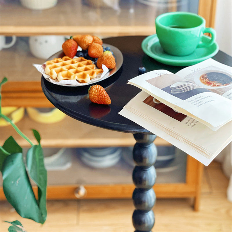 Contemporary Retro Round MDF Solid Wood Coffee Table For Living Room