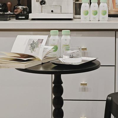 Contemporary Retro Round MDF Solid Wood Coffee Table For Living Room