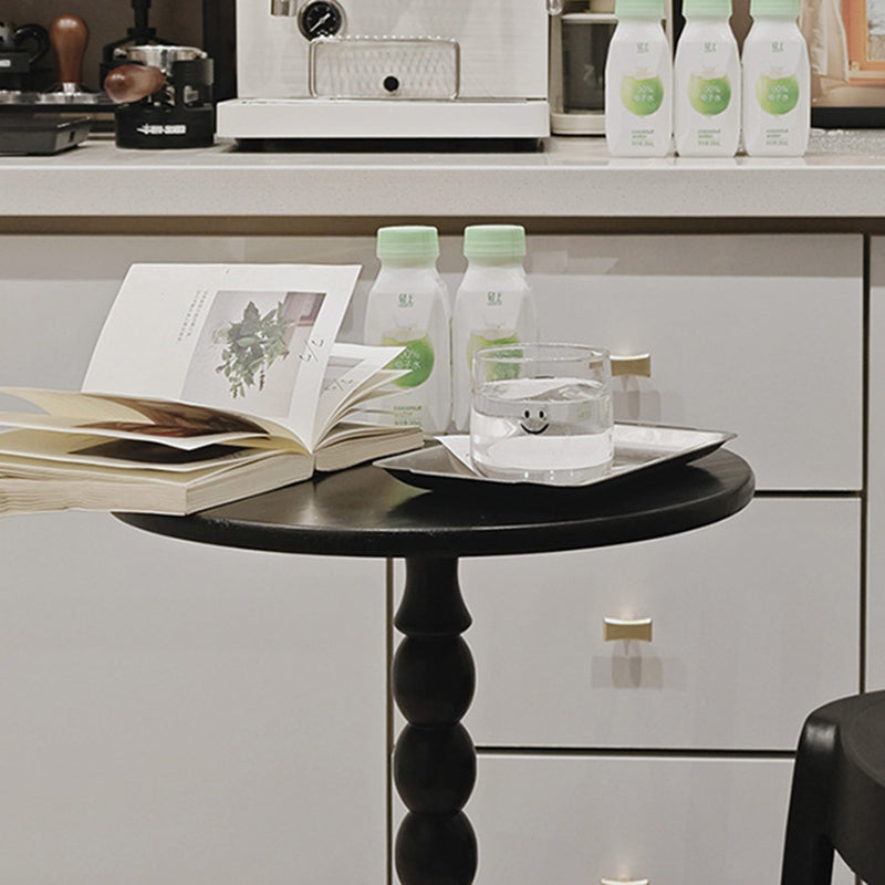 Contemporary Retro Round MDF Solid Wood Coffee Table For Living Room