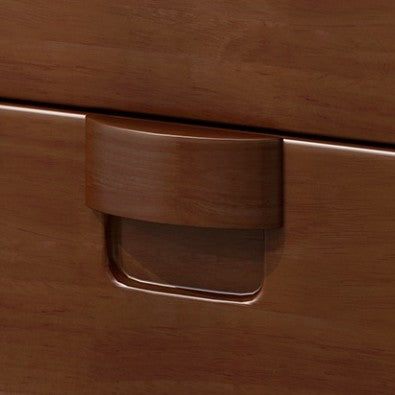 Traditional Chinese Square Rectangular Rubberwood Eco-friendly MDF Solid Wood Plywood Nightstand 2-Drawer For Bedroom