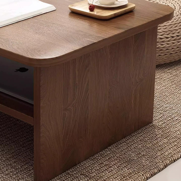 Contemporary Nordic Rectangular MDF Coffee Table 2-Tier For Living Room
