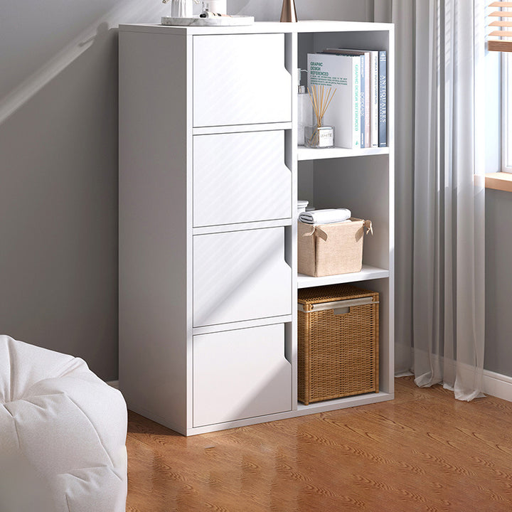 Moderner minimalistischer quadratischer rechteckiger MDF-Lagerschrank mit 5/7/8 Fächern für das Wohnzimmer 