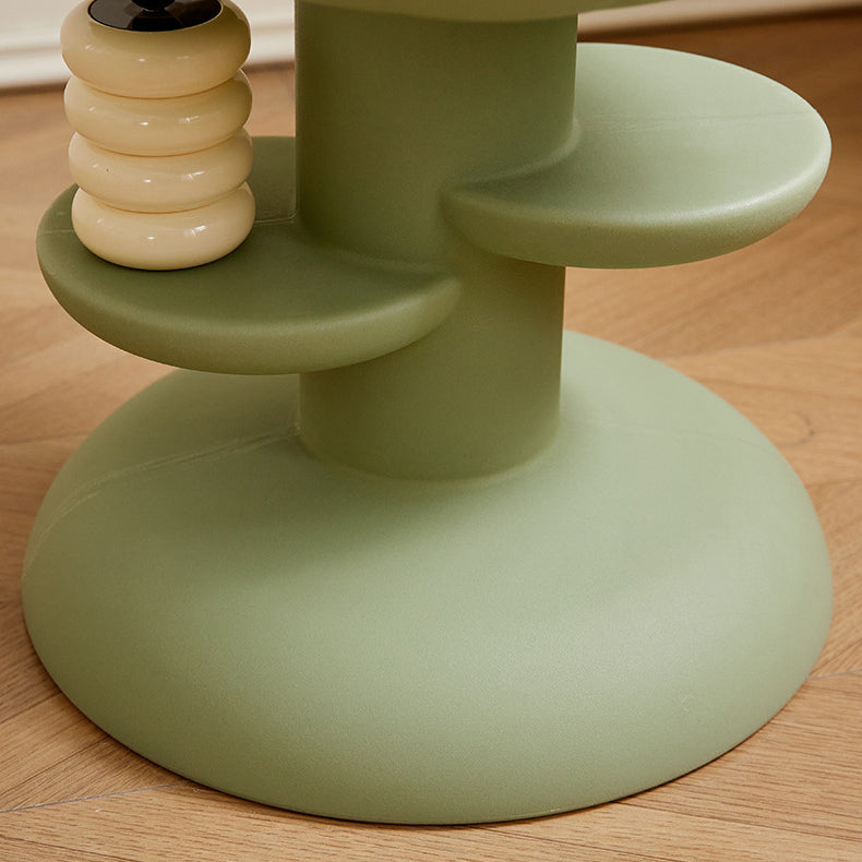 Modern Minimalist Round PE Plastic Flower Coffee Table 3-Tier For Living Room