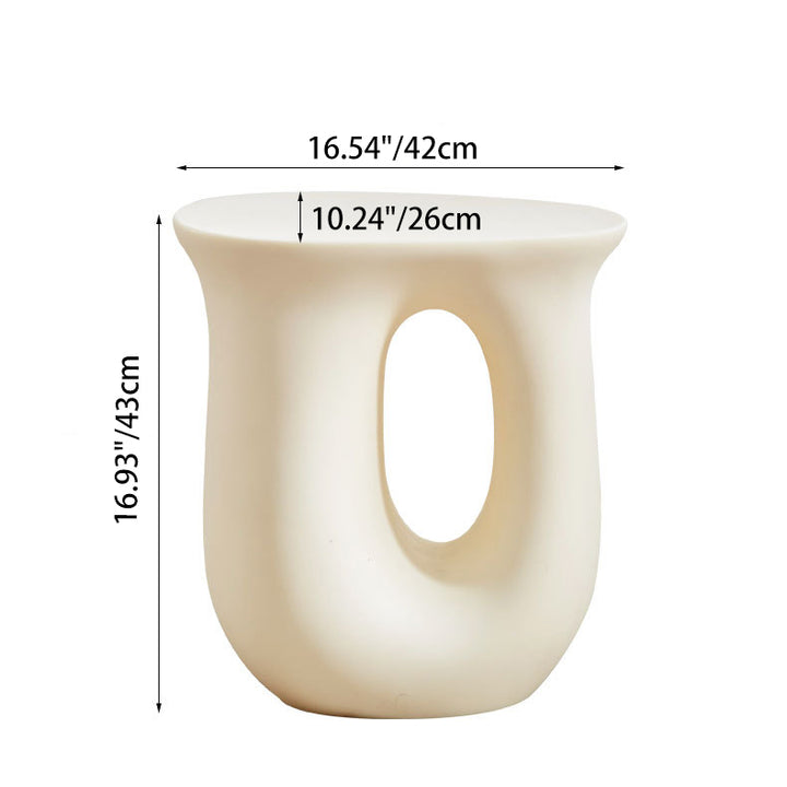 Table basse ovale en plastique PE au design minimaliste moderne pour salon 