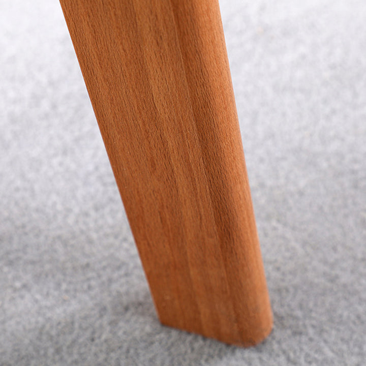 Mesa de comedor redonda contemporánea nórdica de MDF, madera de haya y hierro de 2 niveles para 3-4 asientos 