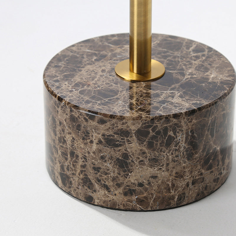 Modern Luxury Round Tempered Glass Marble Stainless Steel Coffee Table For Living Room