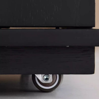 Modern Minimalist Rectangular Solid Wood Plywood Glass Stainless Steel Removable Partition Movable End Table 4-Cabinet For Living Room