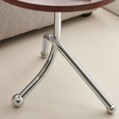 Contemporary Retro Round MDF Iron Coffee Table For Living Room