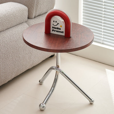 Contemporary Retro Round MDF Iron Coffee Table For Living Room