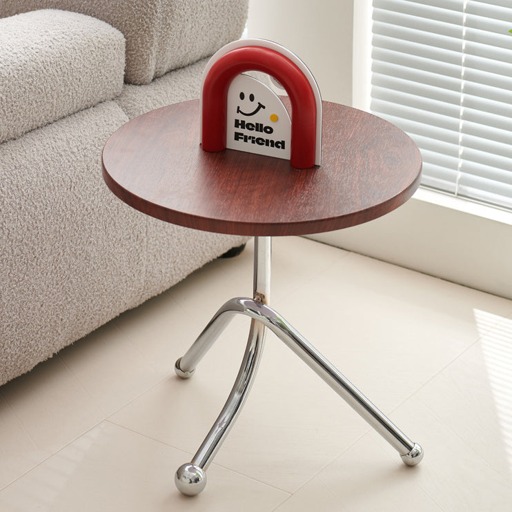 Contemporary Retro Round MDF Iron Coffee Table For Living Room