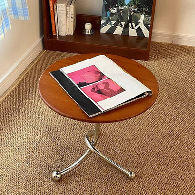 Contemporary Retro Round MDF Iron Coffee Table For Living Room