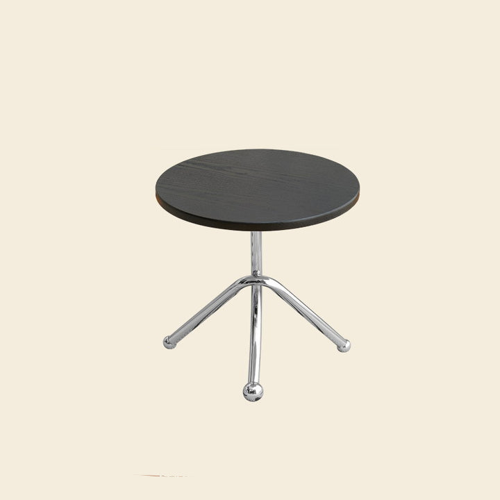 Table basse ronde contemporaine rétro en MDF et fer pour salon 