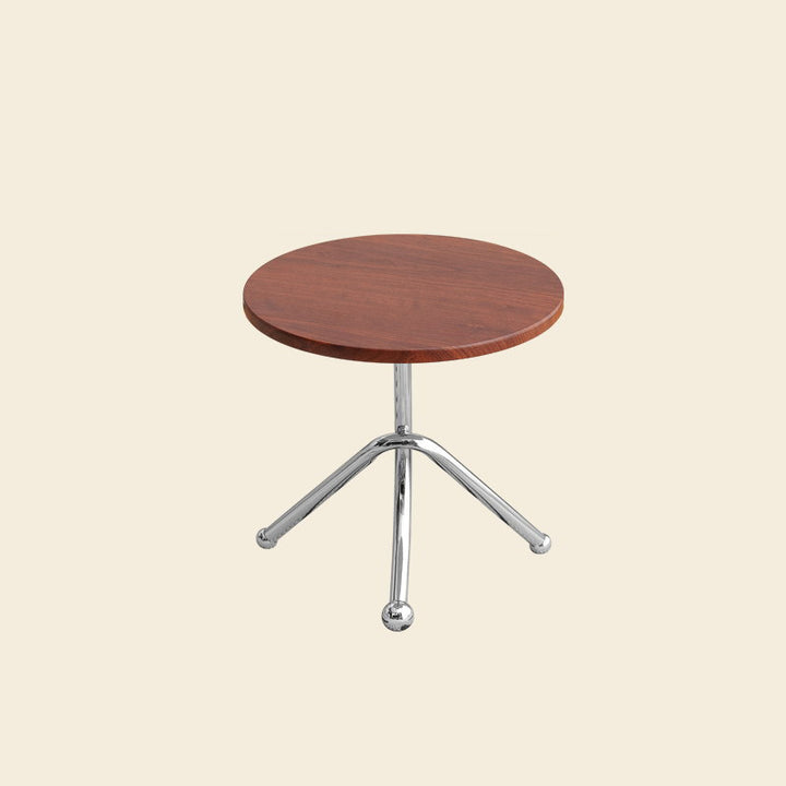Table basse ronde contemporaine rétro en MDF et fer pour salon 