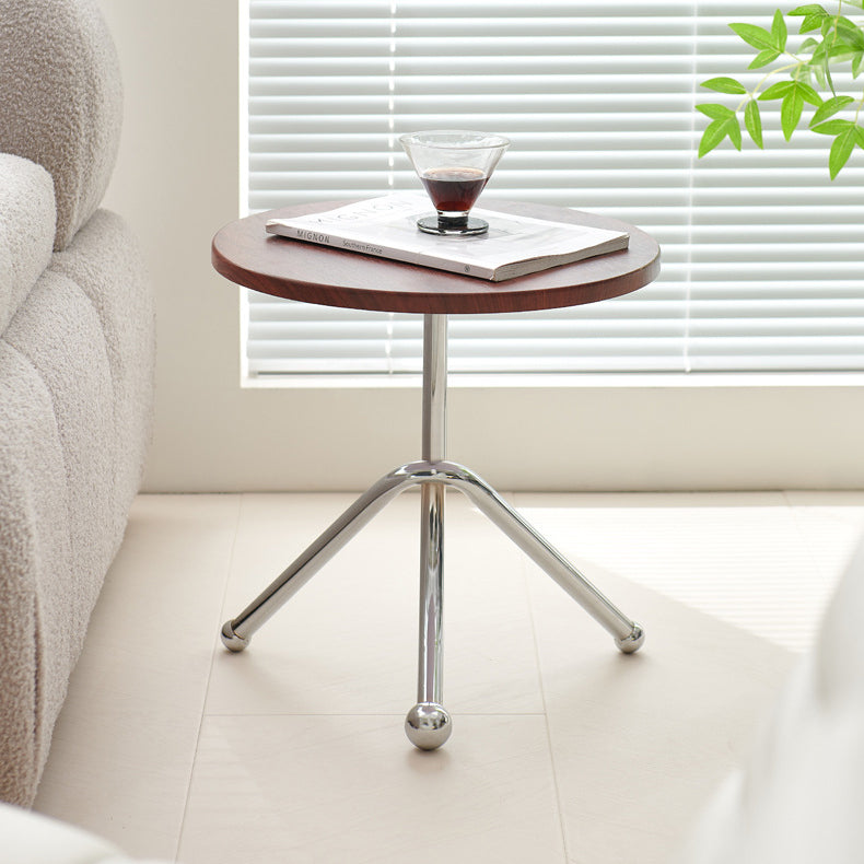 Contemporary Retro Round MDF Iron Coffee Table For Living Room