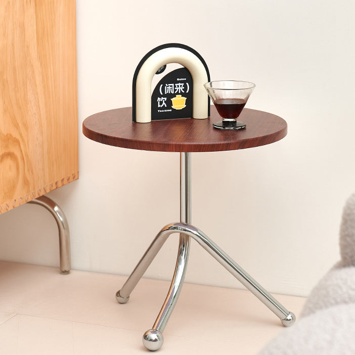 Contemporary Retro Round MDF Iron Coffee Table For Living Room