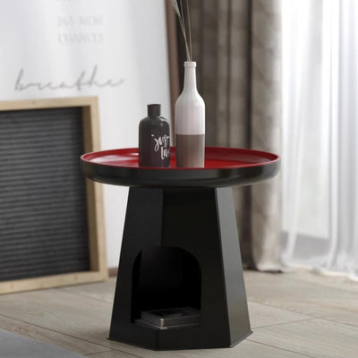 Modern Minimalist Round ABS Cat Bed End Table For Living Room