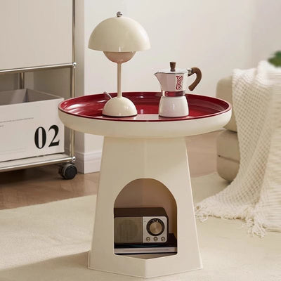 Modern Minimalist Round ABS Cat Bed End Table For Living Room