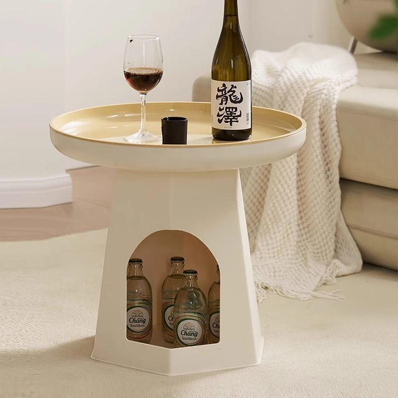 Modern Minimalist Round ABS Cat Bed End Table For Living Room