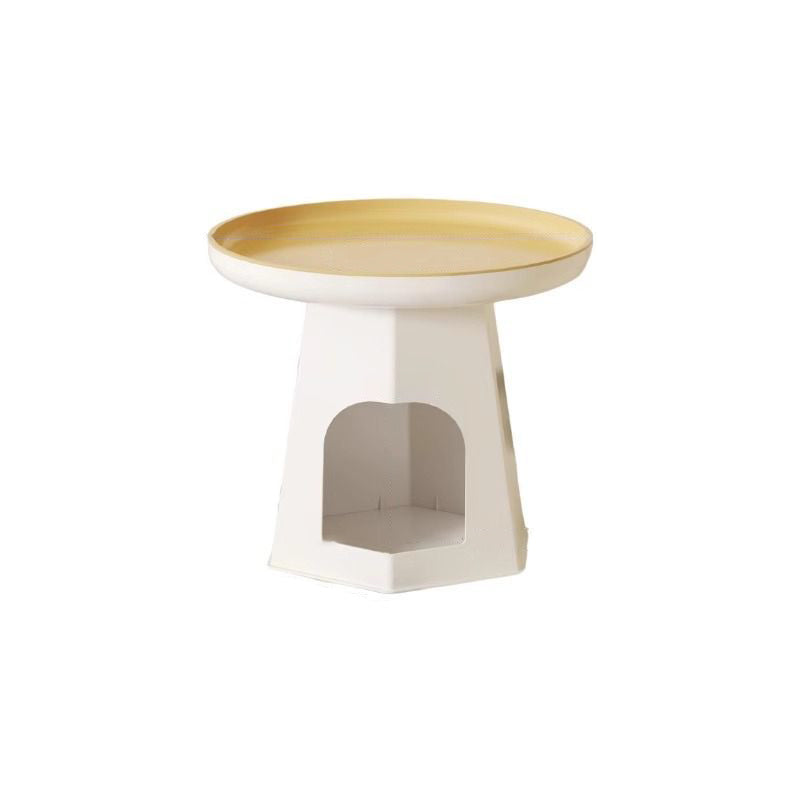Modern Minimalist Round ABS Cat Bed End Table For Living Room