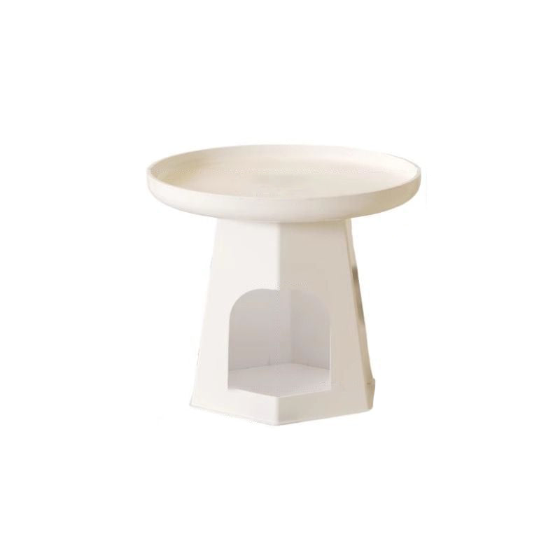 Modern Minimalist Round ABS Cat Bed End Table For Living Room