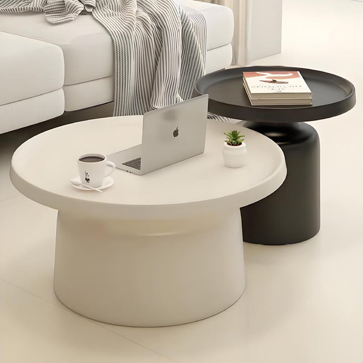 Moderner minimalistischer runder Eisen-Couchtisch für das Wohnzimmer 