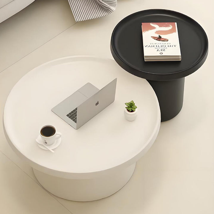 Moderner minimalistischer runder Eisen-Couchtisch für das Wohnzimmer 